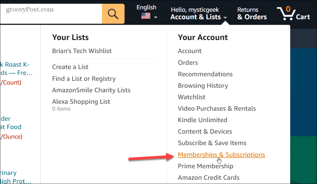 Annuller abonnementer på Amazon Prime Video