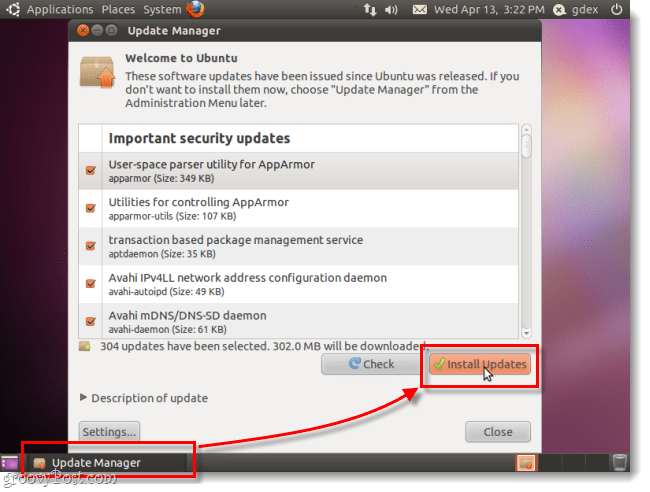 installer ubuntu sikkerhedsopdateringer