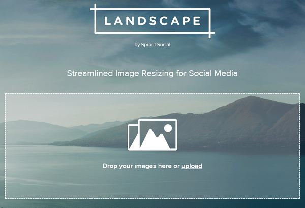 Beskær og tilpas størrelsen på billeder med Landskab af Sprout Social.