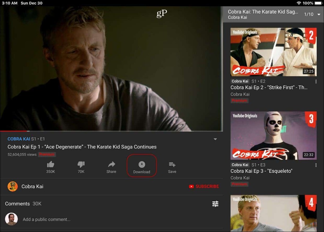 Download YouTube Premium-videoer på Android- eller iOS-enheder