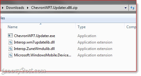 chevron wp7 updater nodo opdatering