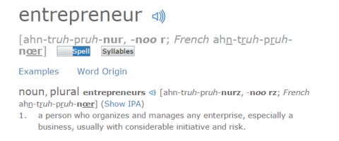 Definitionen af ​​ordet "iværksætter" er idéen om risiko. 