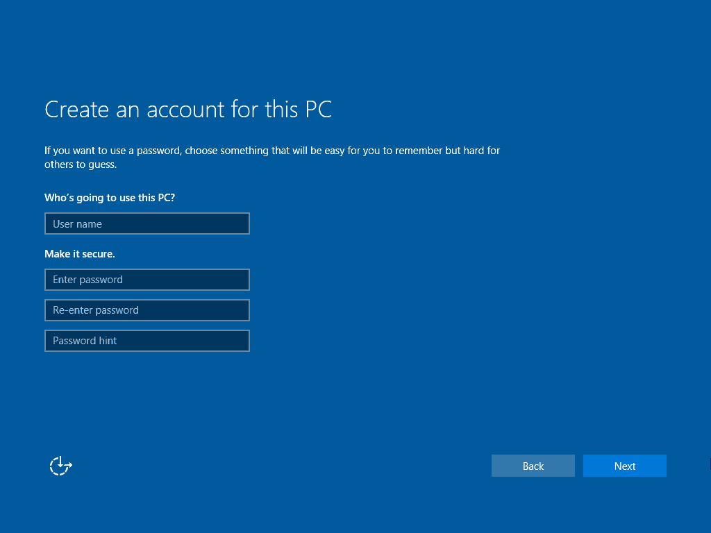 15 Ny kontoskærm Windows 10 Clean Install