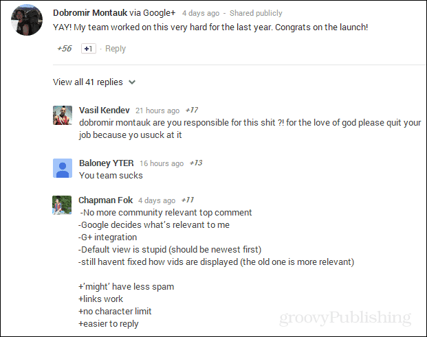 Andragende om at vende tilbage til YouTube-kommentarer væk fra Google+ Integration når 90.000 underskrifter og vokser