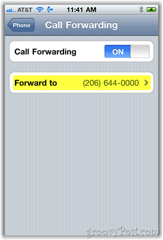 skærmbillede af valgmulighed for iphone-opkald