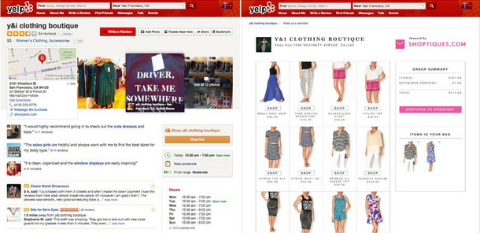 Yelp og Shoptiques.com er partner for at bringe butiksbutik til Yelp-platformen