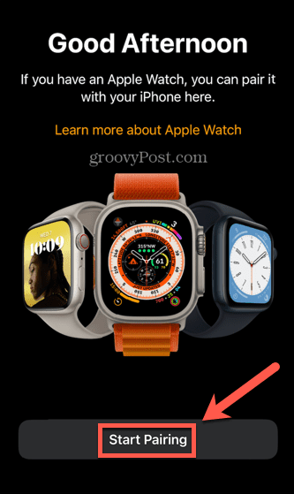 apple watch begynder at parre