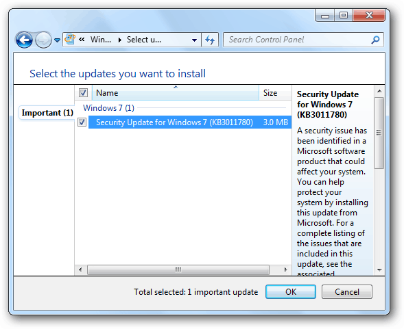 Microsoft Windows 7-opdateringer