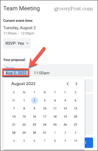 google kalender ny dato