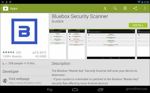 Blubox sikkerhedsscanner Google Play