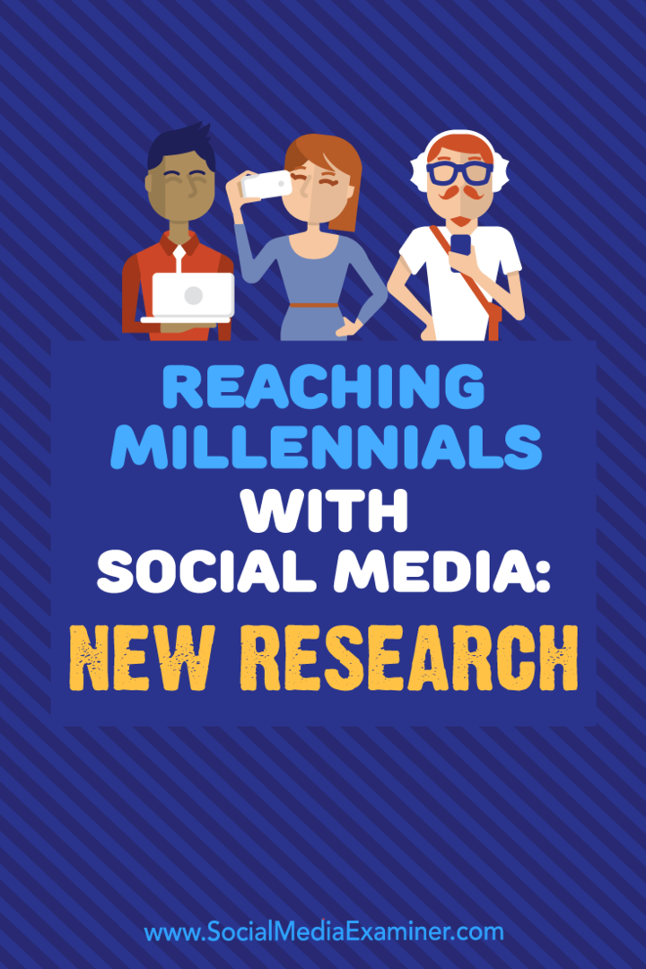 Nå millennials med sociale medier: Ny forskning af Michelle Krasniak på Social Media Examiner.