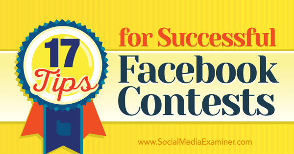 tips til vellykkede facebook-konkurrencer