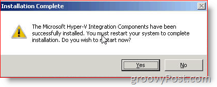 Installer Hyper-V Integration Services