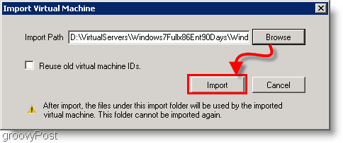 importer windows 7 evalluation virtual machine