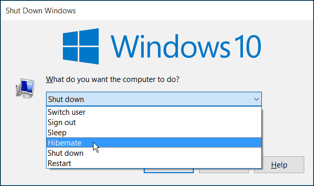 Windows 10 strøm 