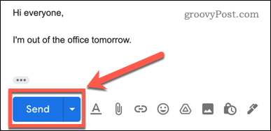 Gmail send-knap