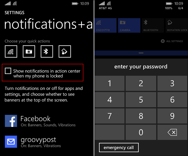 Windows Phone 8.1: Hindre folk i at se underretninger på låseskærmen