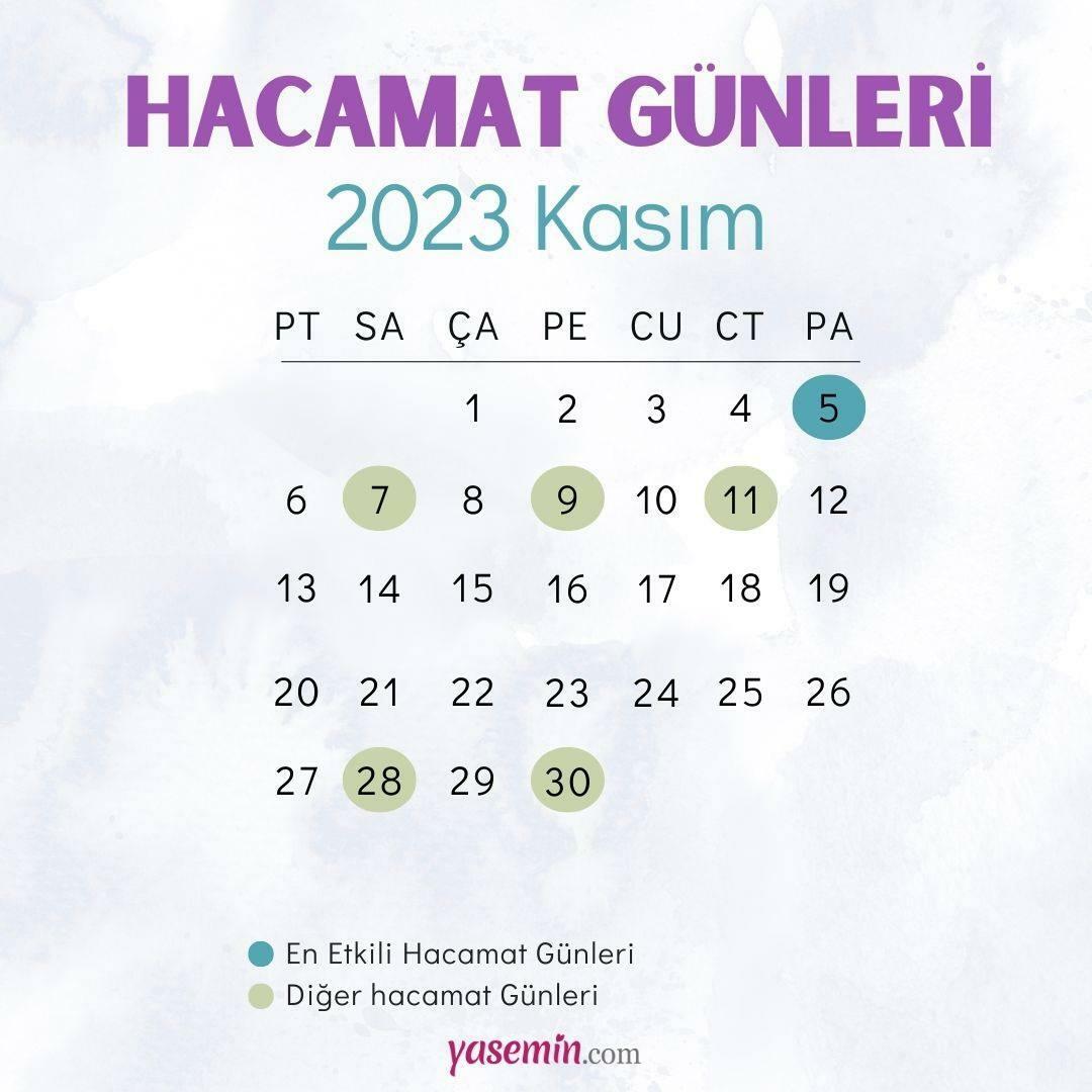 Hacamat Days Kalender for november 2023