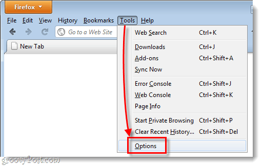 Firefox 4 ældre menuindstillinger