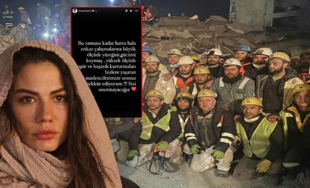 Demet Özdemir takkede minearbejderne, der arbejdede for jordskælvet! 