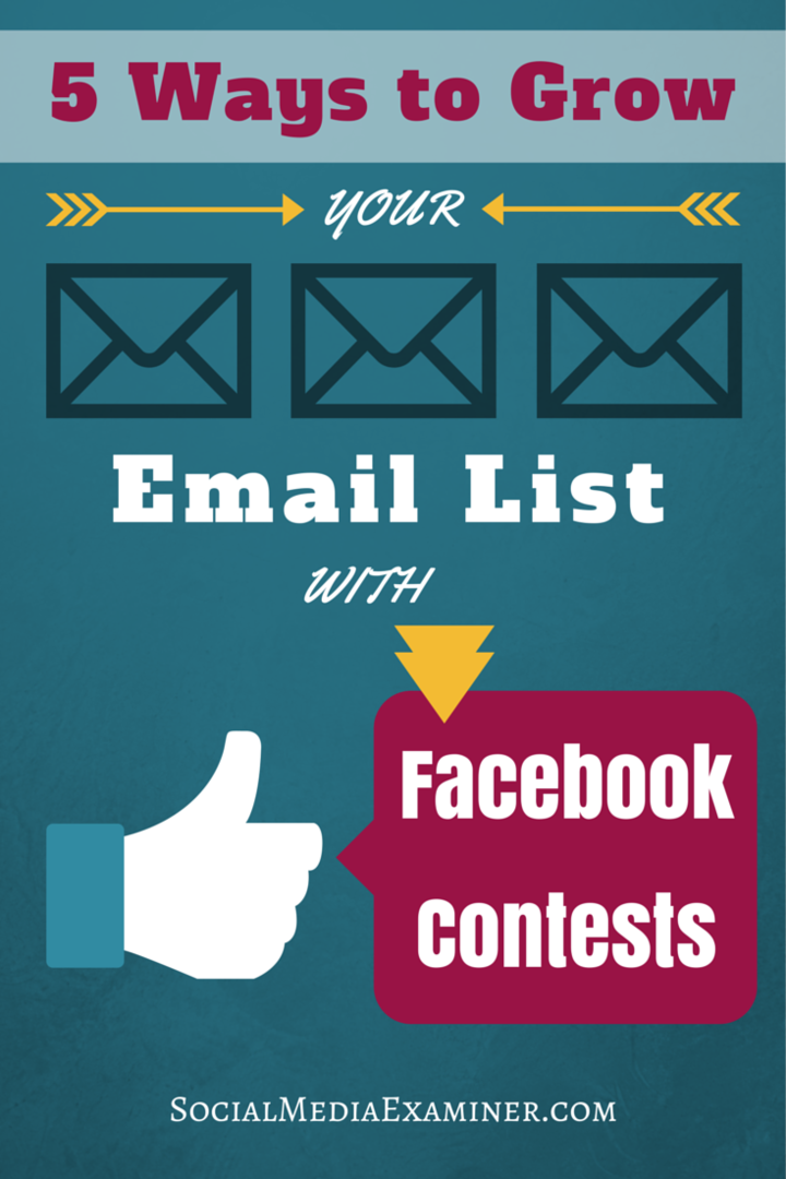 udvid din e-mail-liste med facebook-konkurrencer