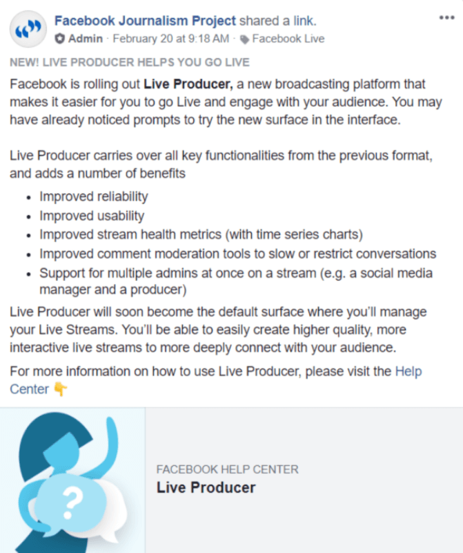 Facebook udruller Live Producer og gør det til standardoverfladen til at styre Live Streams.