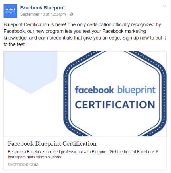 facebook blueprint certificering