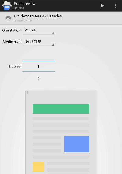 Google Cloud Print-appudskrivning