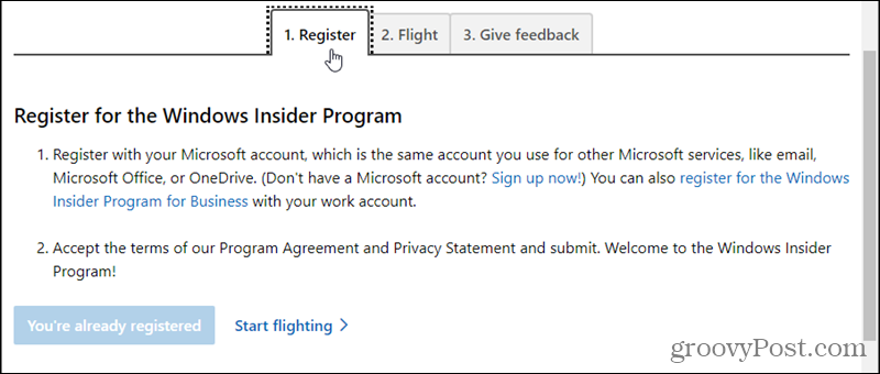 Tilmeld dig Windows Insider-programmet
