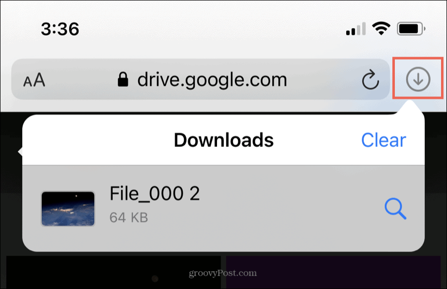 Vis downloads i Safari på iOS