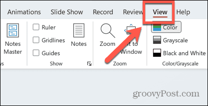  powerpoint view menu