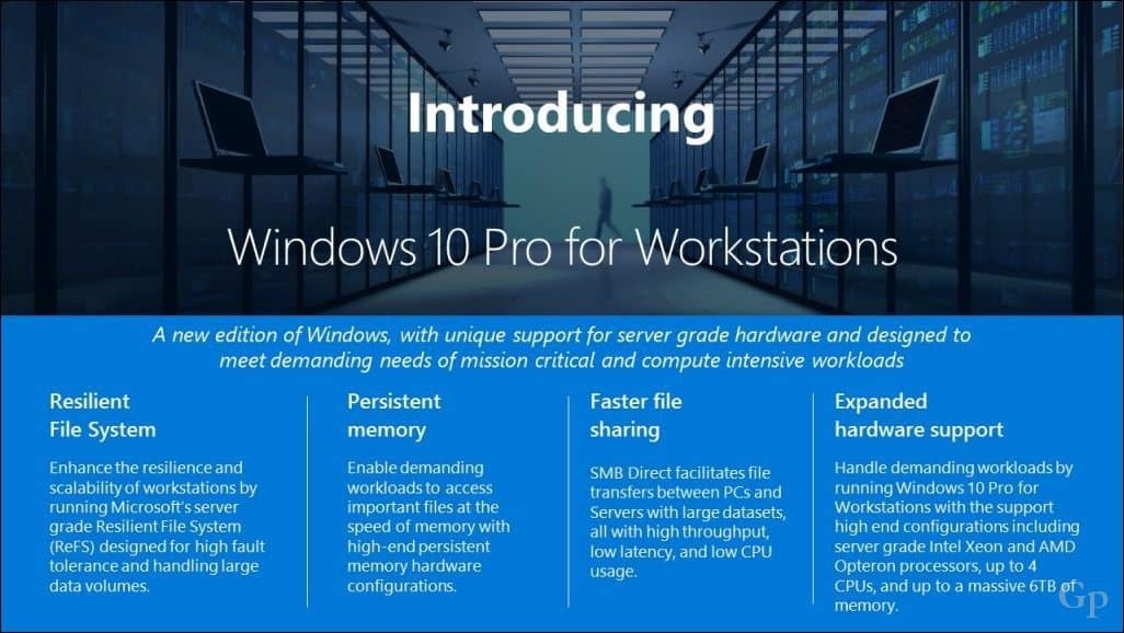 Microsoft introducerer ny Windows 10 Pro til Workstation Edition