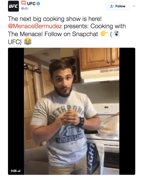 UFCs videoledede madlavningsserie er populær blandt seerne.