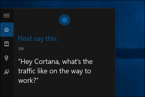 Træne Voice Cortana Windows 10