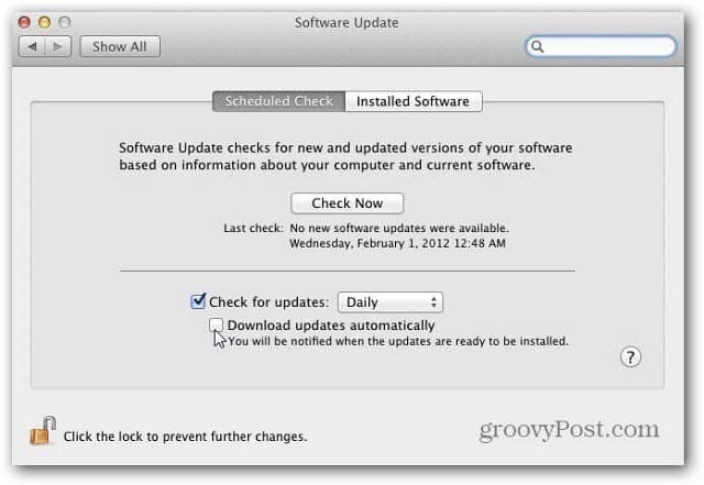 Konfigurer Apple OS X Lion's softwareopdateringsfunktion