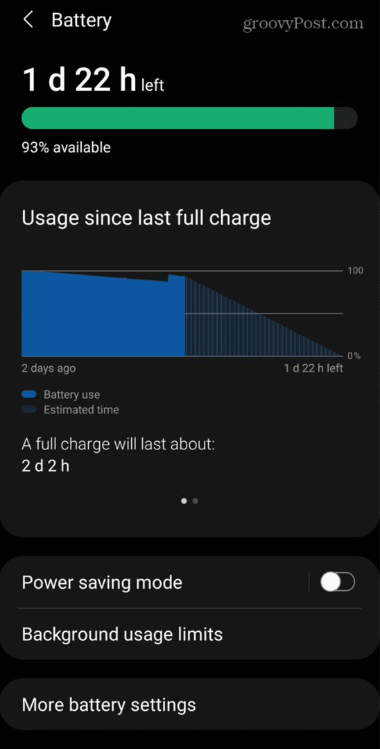 Android strømbesparende tilstand