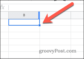 Ændre størrelsen på en kolonne i Google Sheets
