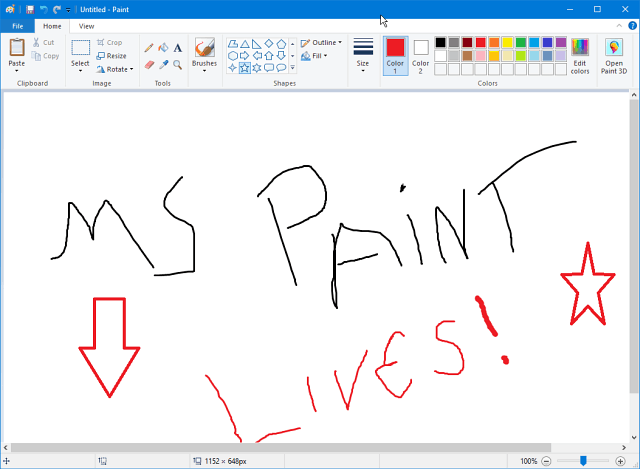 Microsoft Paint fortsætter med at leve i Windows Store
