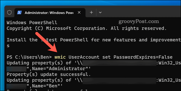 Indstil adgangskodeudløb for alle lokale konti på Windows 11