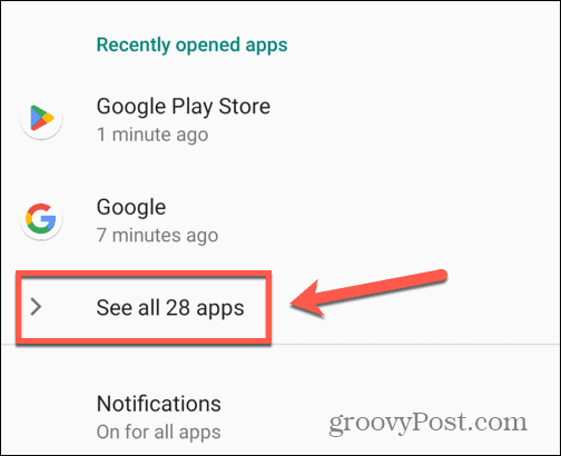 android se alle apps