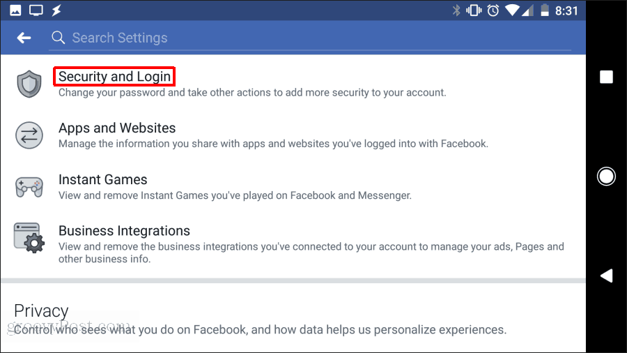 facebook sikkerhed og login