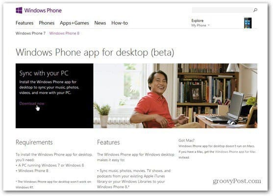 Windows Phone 8 software download