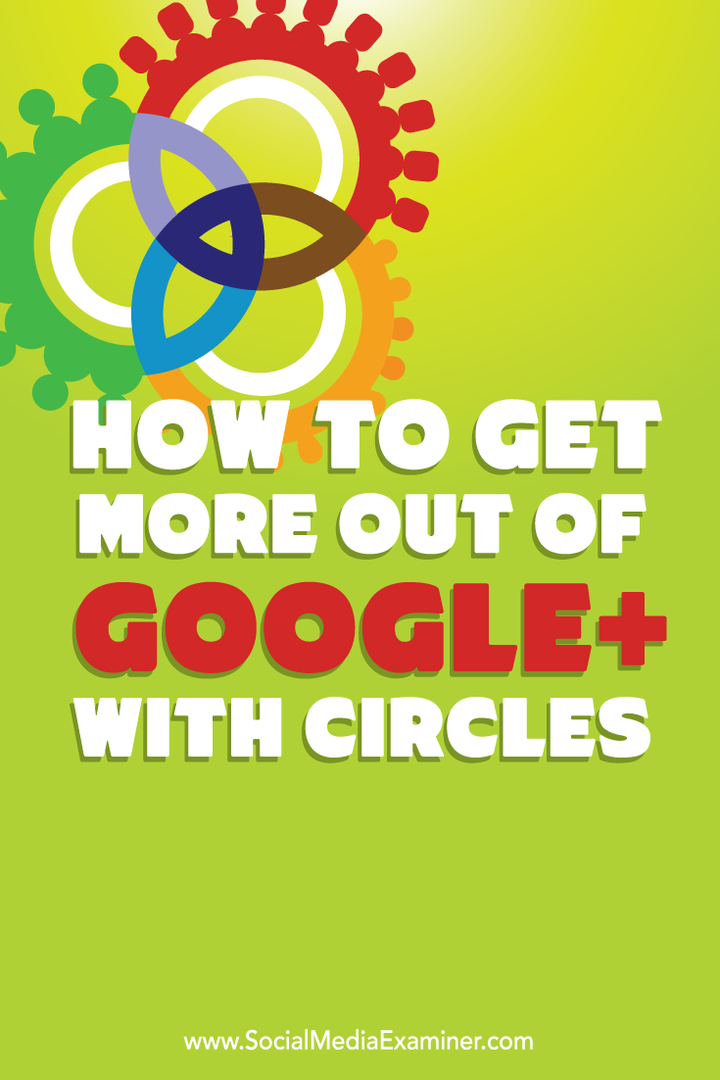 Sådan får du mere ud af Google+ med cirkler: Social Media Examiner