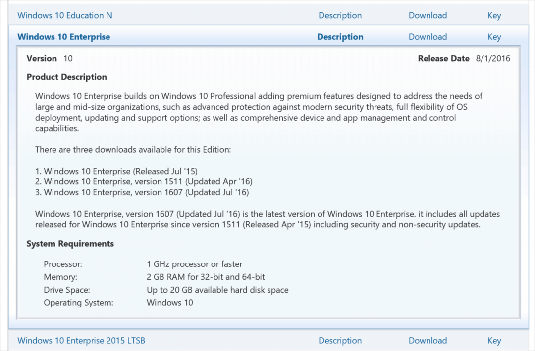 Windows 10 Volumenlicens Produktnøgle VLSC Enterprise Education Pro
