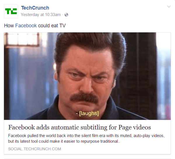 Facebook udvider automatisk videooverskrift til amerikanske Facebook-sider på engelsk.