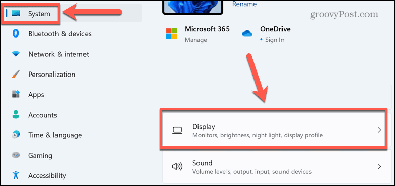 windows 11 display menu