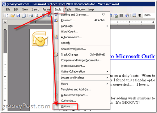 Adgangskodebeskyttende Excel 2003