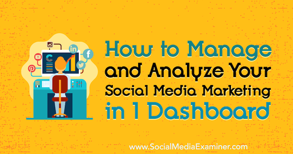 Sådan styres og analyseres din sociale mediamarkedsføring i 1 Dashboard af Mitt Ray på Social Media Examiner.