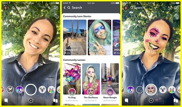 Snapchat ruller Lens Explorer ud, en lettere måde at opdage og låse op for tusindvis af linser bygget af Snapchatters rundt om i verden.