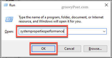 Windows Kør Startmenu System Performance Menu